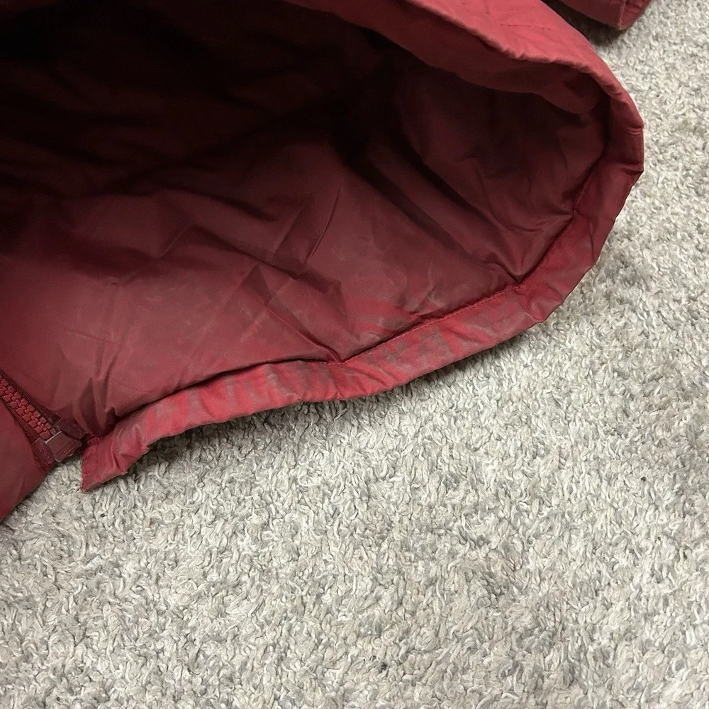 Vintage Eddie Bauer Goose Down Puffer Jacket Women's Large‎ Red Full Zip